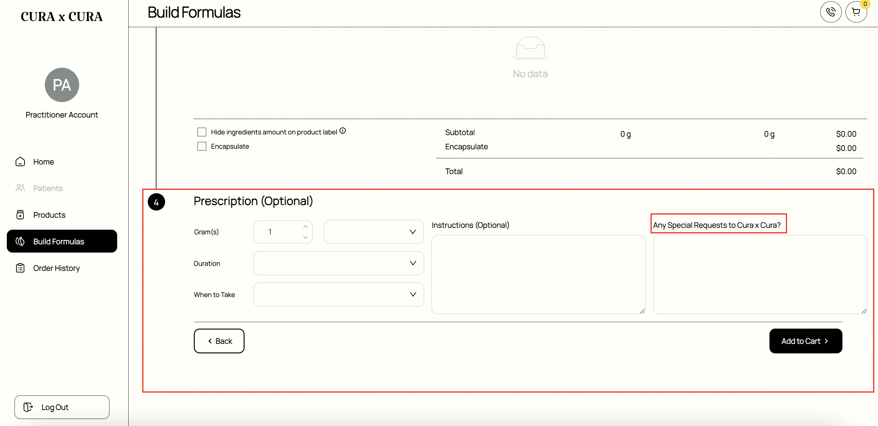 How to build formulas - Granules guide screenshot